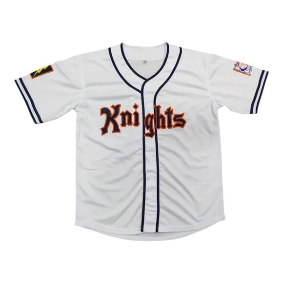 New York Knights Roy Hobbs #9 Baseball Jersey Stitched White Men's - Picture 2 of 7